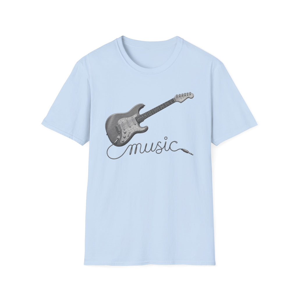 Guitar 'Music' Graphic T-Shirt — Vintage Electric Guitar Tee