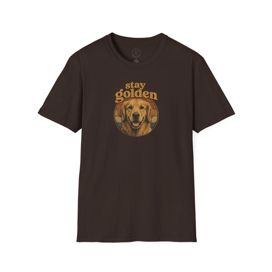 Stay Golden Golden Retriever T-Shirt — Cute Dog Lover Tee