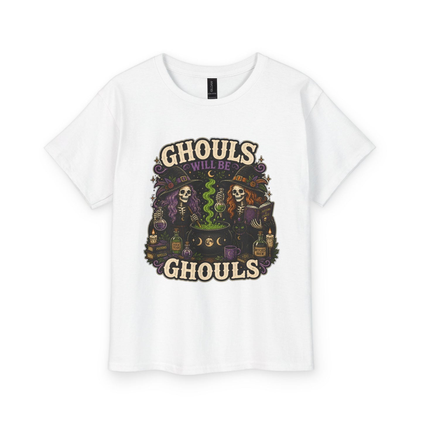 YOUTH TEE — "Ghouls Will Be Ghouls" Halloween Graphic