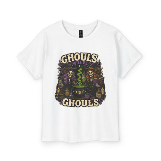 YOUTH TEE — "Ghouls Will Be Ghouls" Halloween Graphic