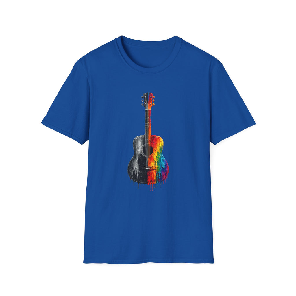 Acoustic Guitar Paint T-Shirt | Acoustic Guitar Shirt