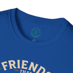 Hiking T-Shirt — "Friends That Hike Together" Retro Mountain Crew Tee