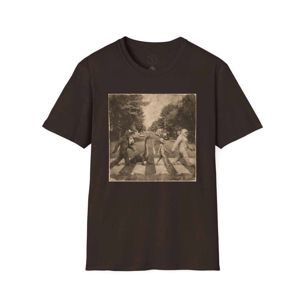 Vintage Abbey Road Crossing T-Shirt | Bigfoot Sepia Photo Print