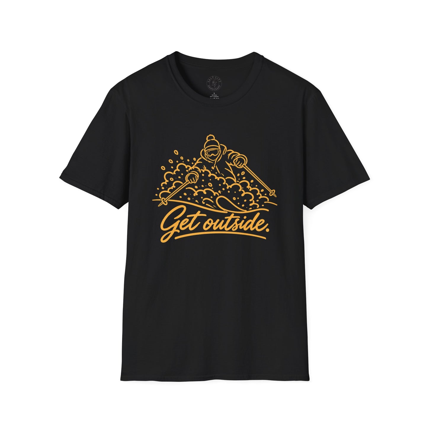 Outdoors T-Shirt — Get Outside Mountain Graphic Outdoor Adventure Tee