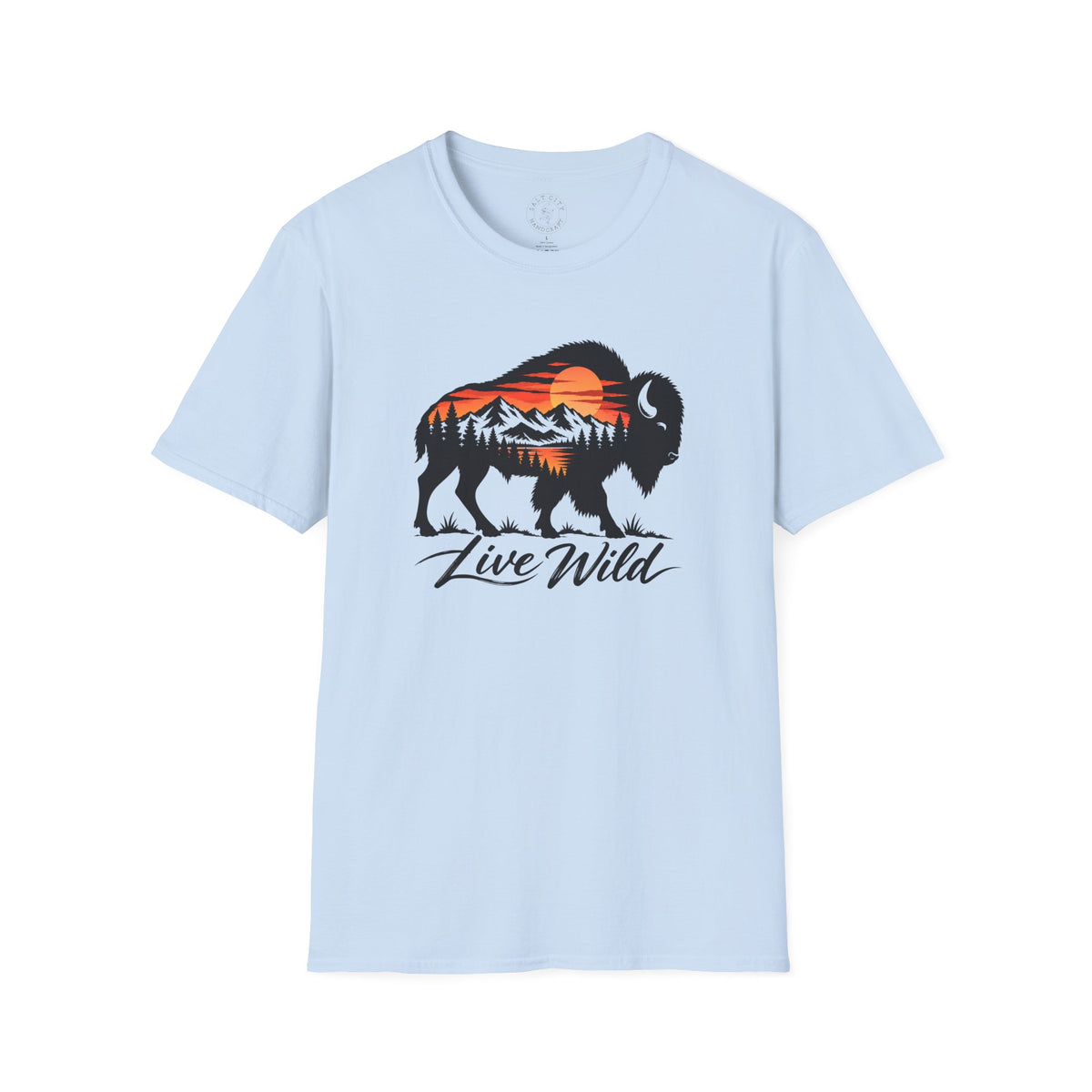 Unisex Softstyle Bison T-Shirt - Outdoors Animal Tee