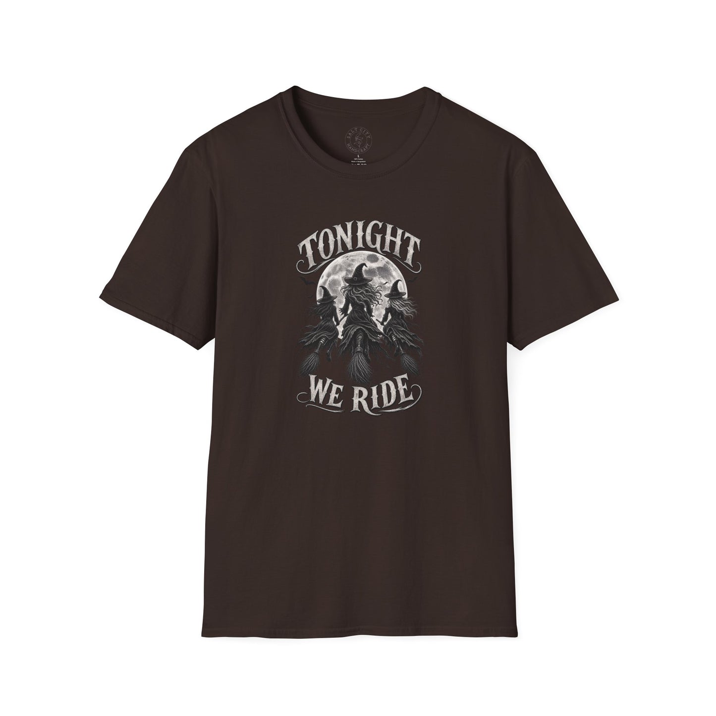 Halloween Witch Riders T‑Shirt - "Tonight We Ride" Vintage Moonlit Witch Design