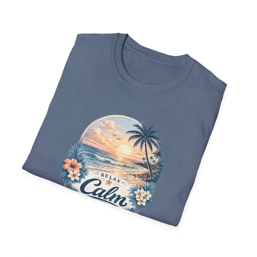 Calm Paradise Sunset T-Shirt — Tropical Beach Graphic Tee