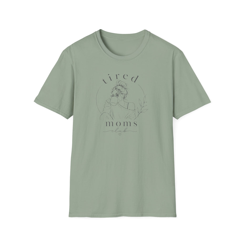 Tired Moms Tee — Minimal Coffee & Mom Life Graphic T-Shirt
