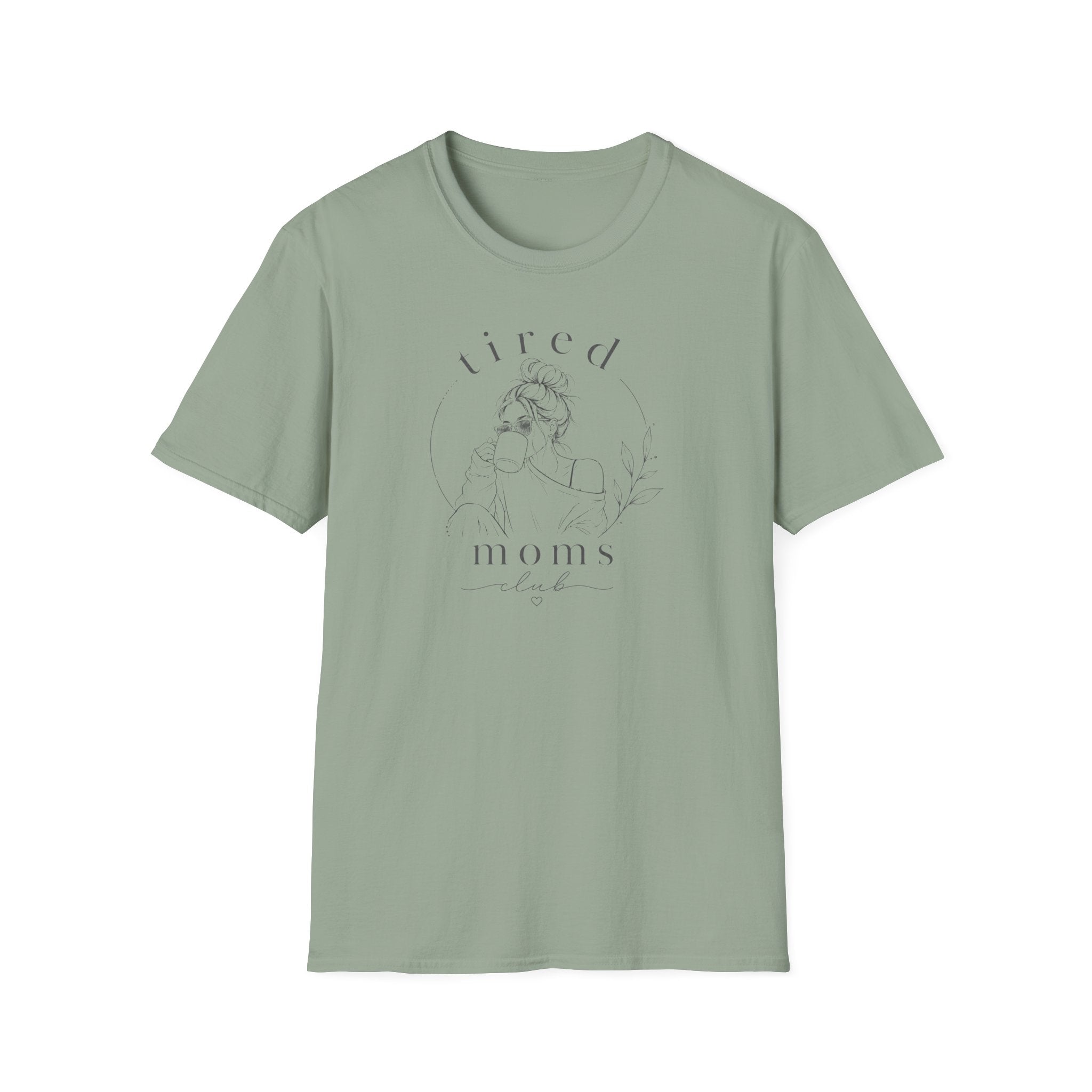Tired Moms Tee — Minimal Coffee & Mom Life Graphic T-Shirt