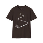 Skier Carving Turns T-Shirt | Minimal Ski Line Art