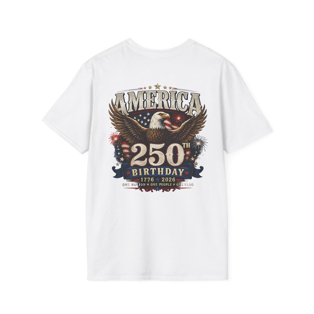 America 250th Birthday T-Shirt — Patriotic Eagle 1776–2026 Celebration Tee