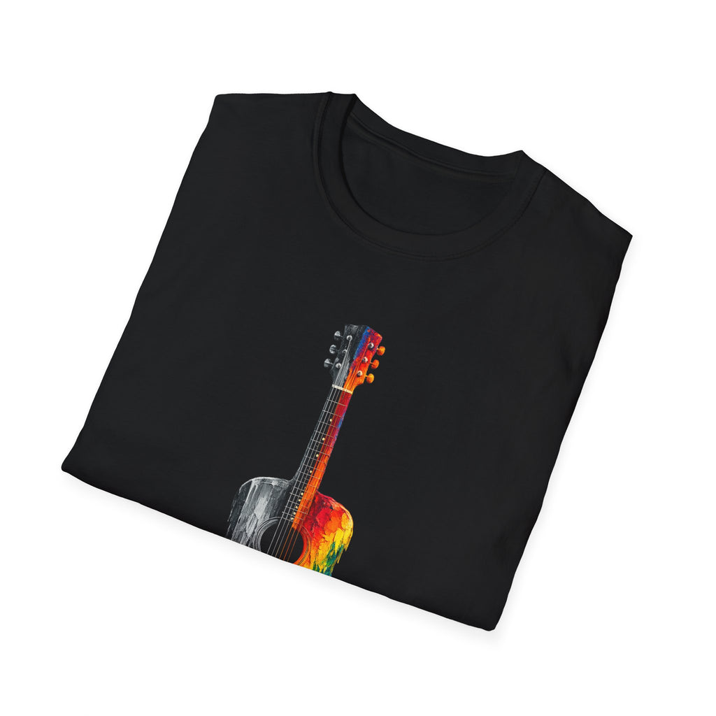 Acoustic Guitar Paint T-Shirt | Acoustic Guitar Shirt