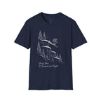 Skiing Cliffside T-Shirt — "Sorry Boss, It Dumped Last Night" Ski Adventure Shirt
