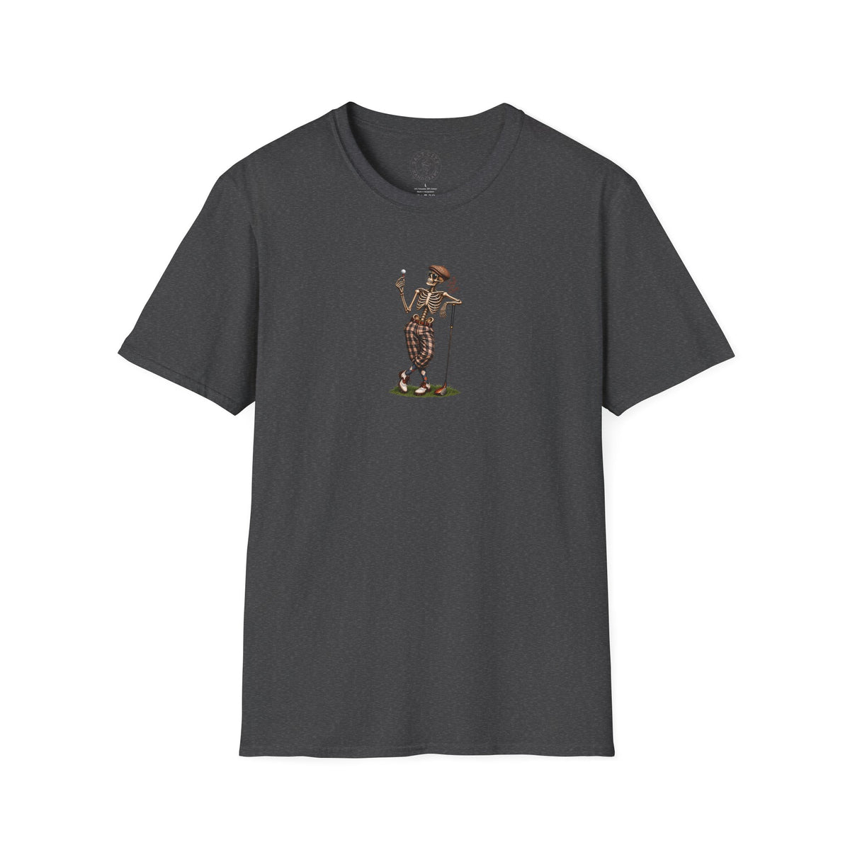 Vintage Golf Skeleton T-Shirt with "Golf Till Death Caption" - Retro Golfer Graphic Tee