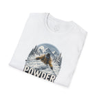 Women's Powder Before Work Ski T-Shirt |  Snowboarding Skiing Mountain Graphic Tee | Unisex Tee