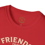 Hiking T-Shirt — "Friends That Hike Together" Retro Mountain Crew Tee