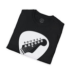 Guitar Pick with Electric Guitar Headstock T-Shirt | Guitar Tee