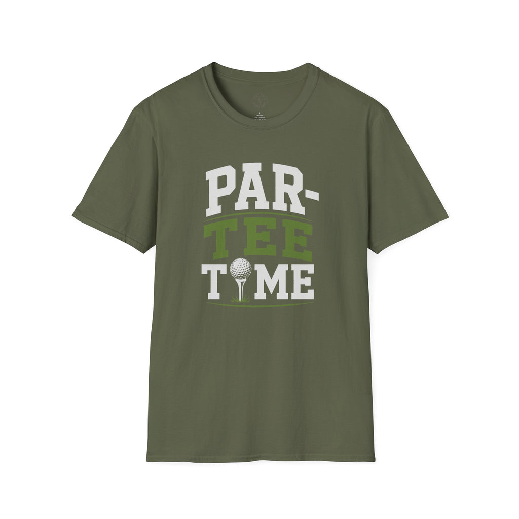 Par-Tee Time Golf T-Shirt — Funny Golf Shirt with Tee & Ball Design