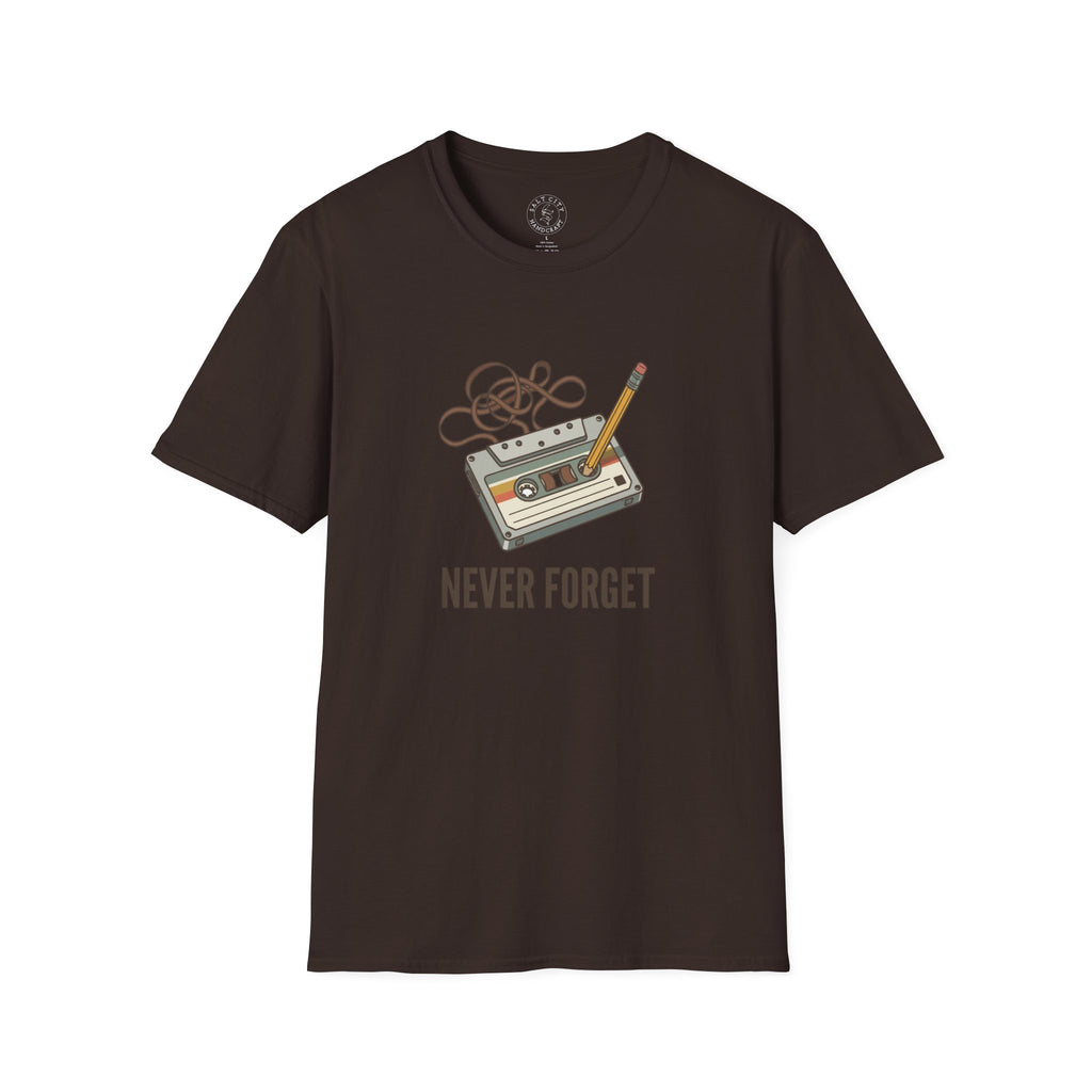 Cassette Tape 'Never Forget' T-Shirt | Retro Music Vintage Tape Shirt