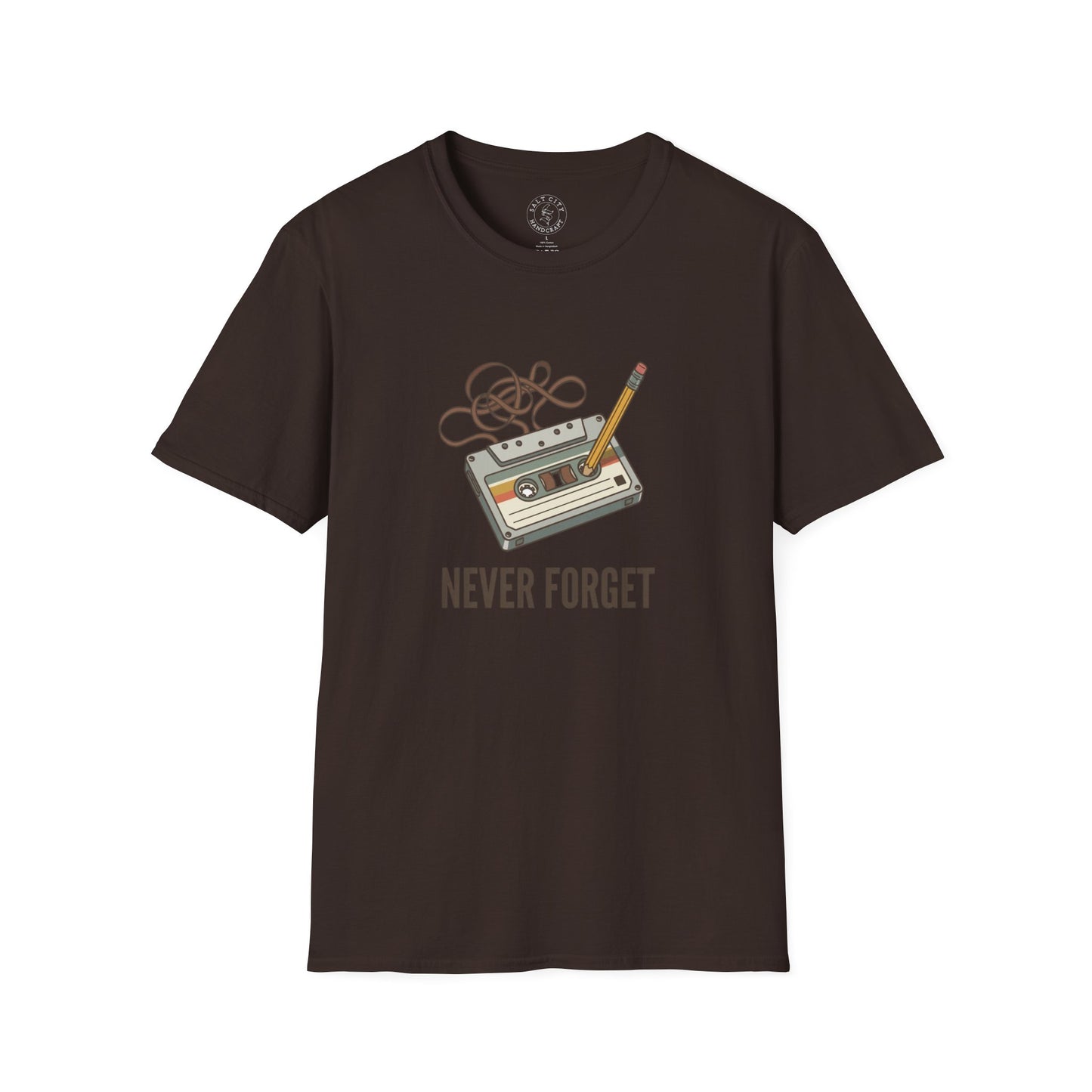 Cassette Tape 'Never Forget' T-Shirt | Retro Music Vintage Tape Shirt
