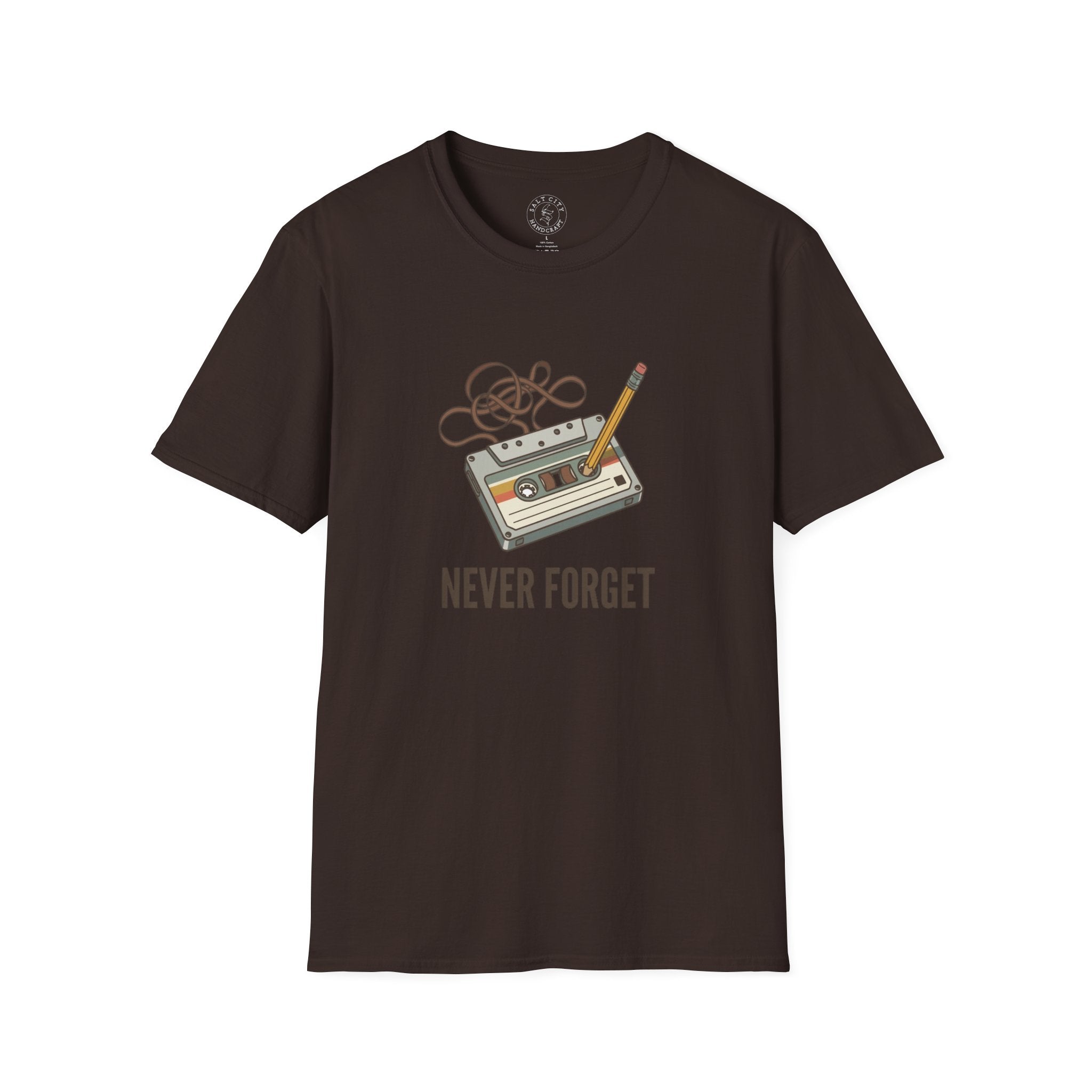 Cassette Tape 'Never Forget' T-Shirt | Retro Music Vintage Tape Shirt