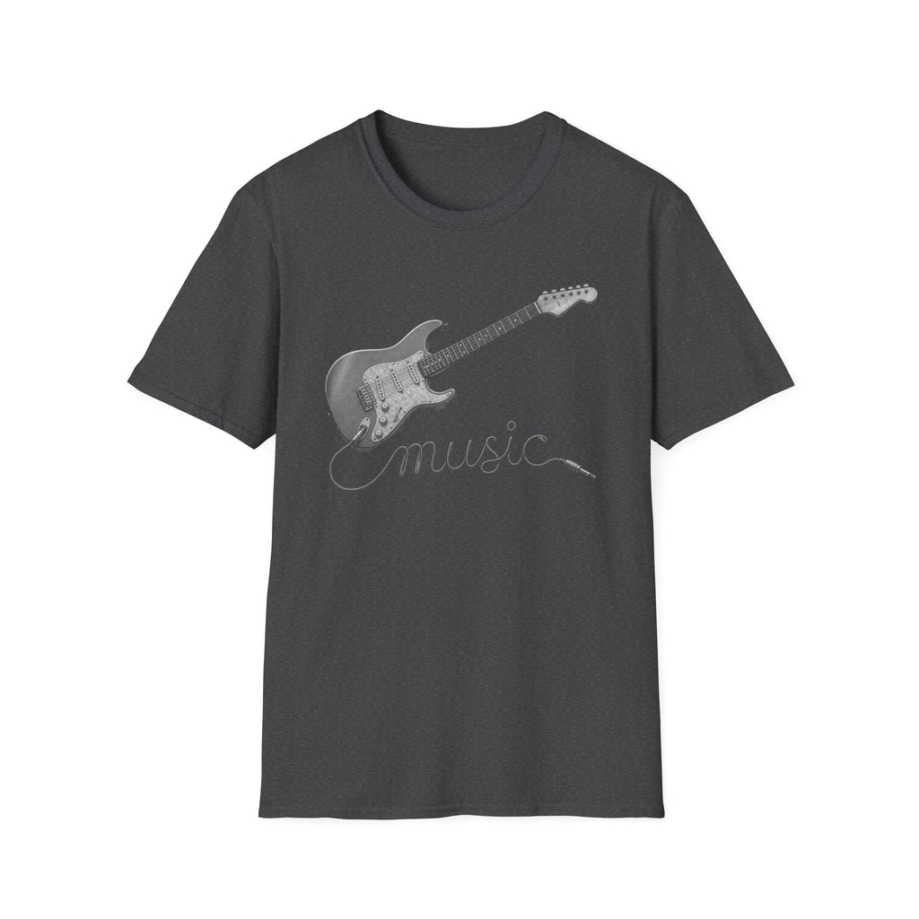 Guitar 'Music' Graphic T-Shirt — Vintage Electric Guitar Tee