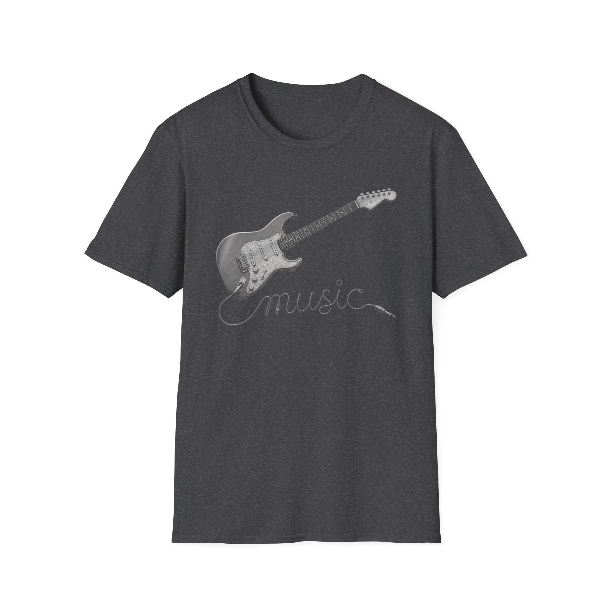 Guitar 'Music' Graphic T-Shirt — Vintage Electric Guitar Tee