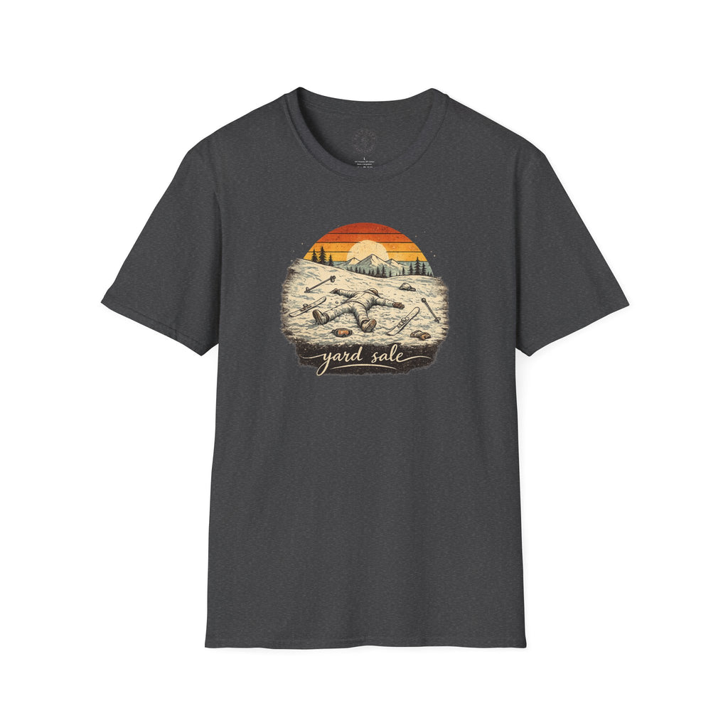 Yard Sale T-Shirt | Retro Mountain Ski Scene Graphic Tee | Ski Tee