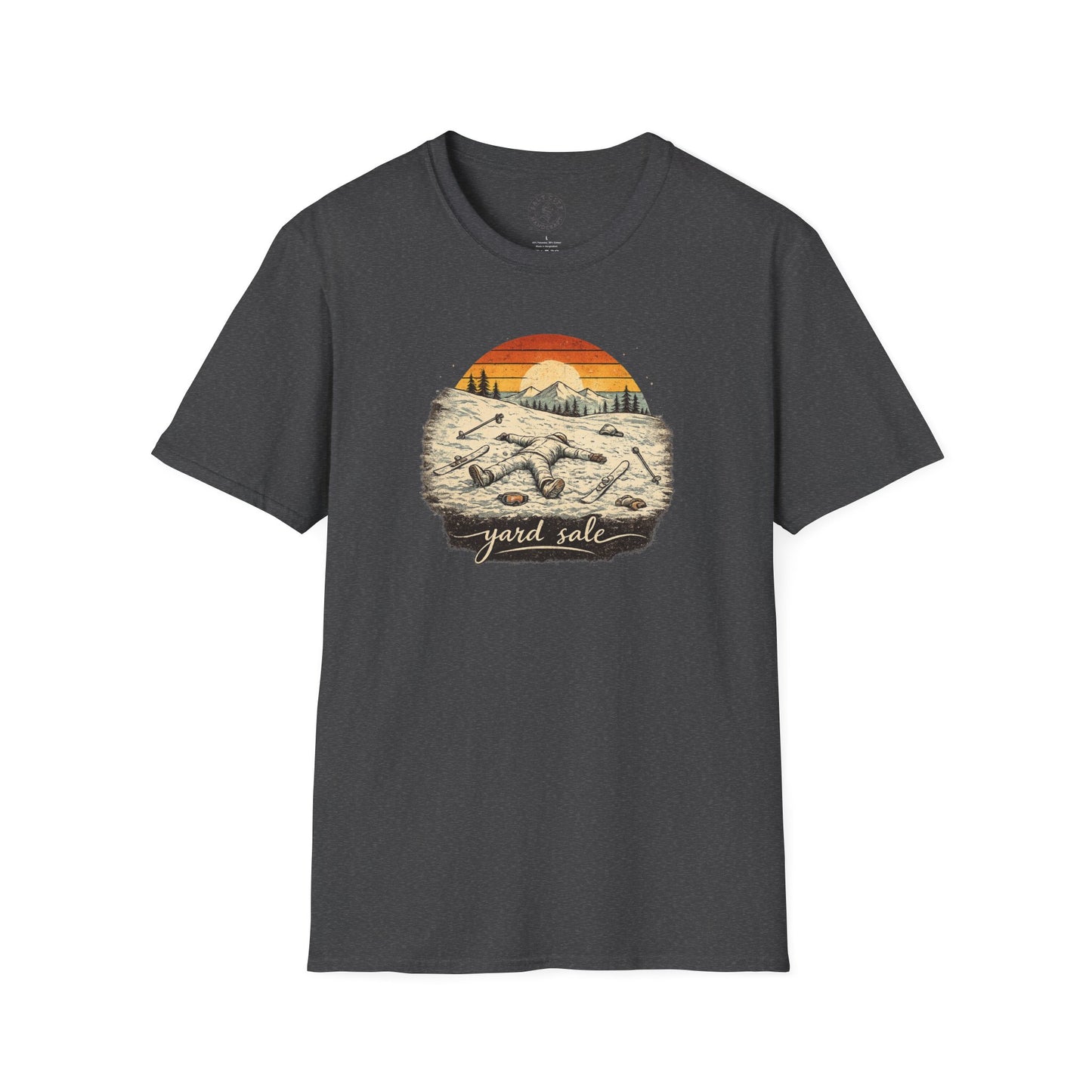 Yard Sale T-Shirt | Retro Mountain Ski Scene Graphic Tee | Ski Tee