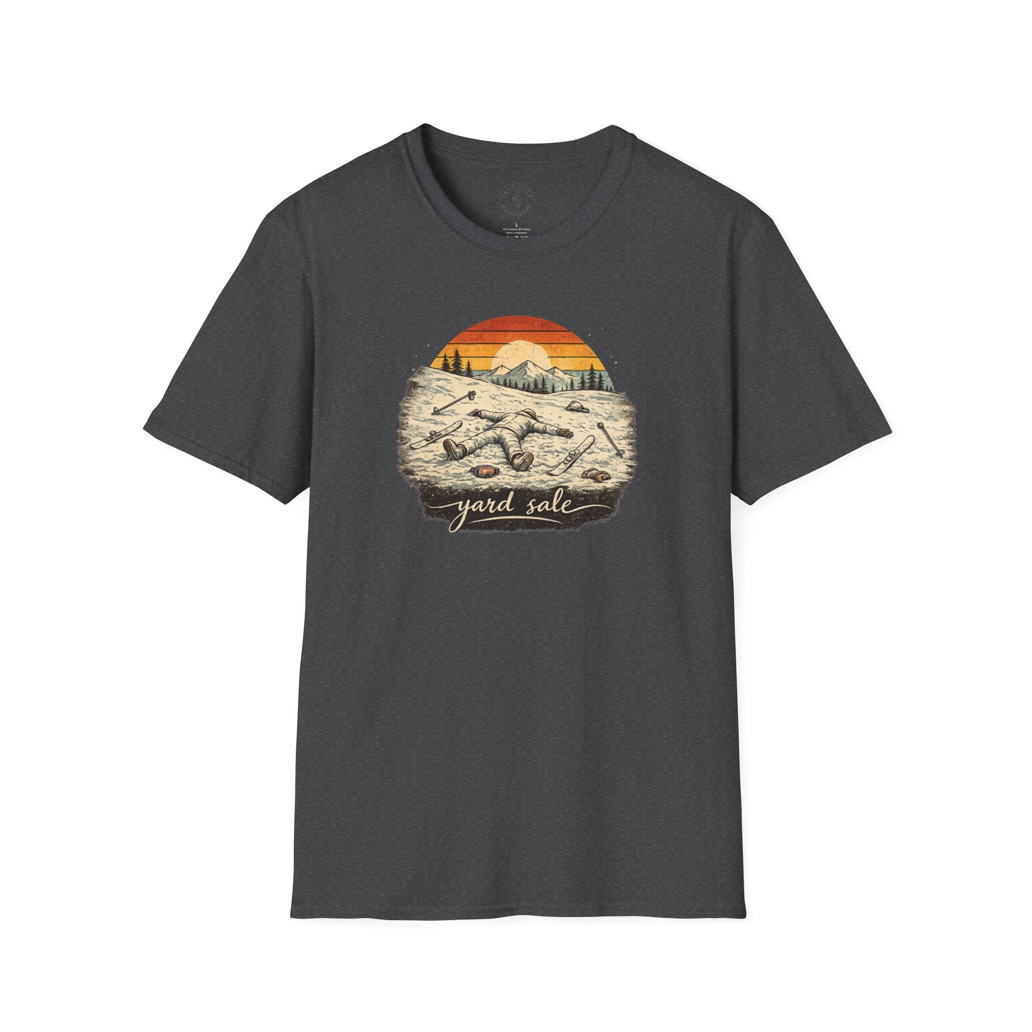 Yard Sale T-Shirt | Retro Mountain Ski Scene Graphic Tee | Ski Tee