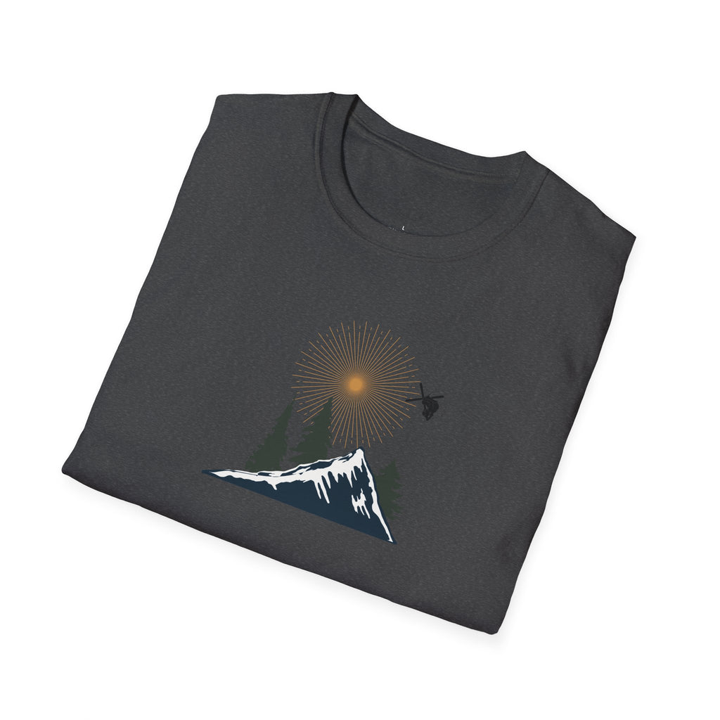 Backcountry Skier T-Shirt | Nature Minimalist Outdoor | Sunset Skier