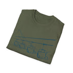 Ski Lift Chairs T-Shirt | Cable Car Line Sketch, Mountain Resort Apparel