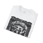 Skeleton Mariachi Band Tee | Ornate Gothic Style Framing | Unisex Softstyle T-Shirt