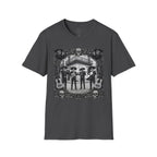 Skeleton Mariachi Band Tee | Ornate Gothic Style Framing | Unisex Softstyle T-Shirt