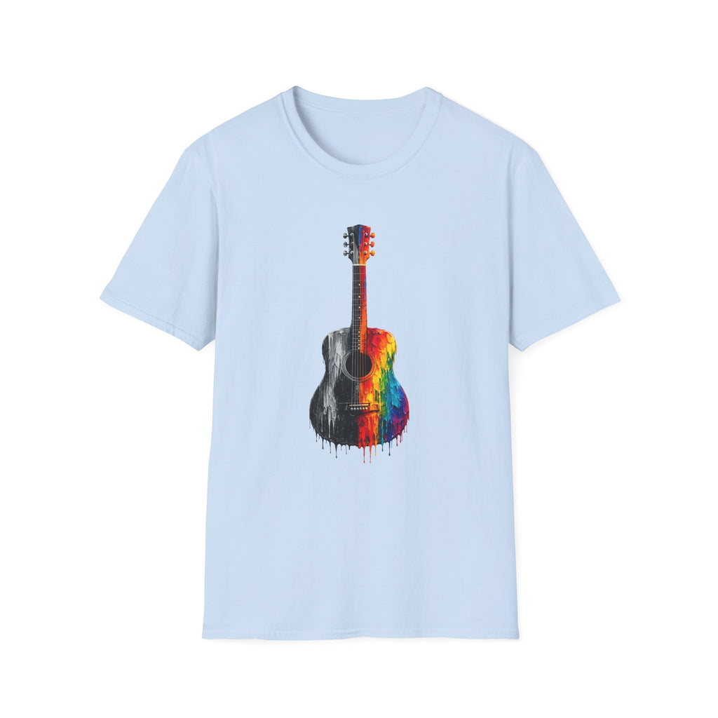 Acoustic Guitar Paint T-Shirt | Acoustic Guitar Shirt