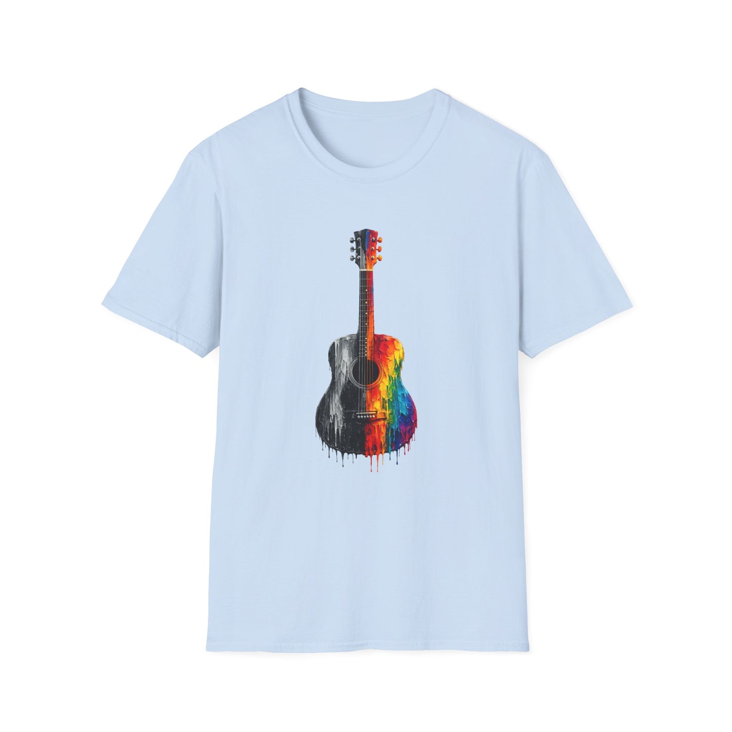 Acoustic Guitar Paint T-Shirt | Acoustic Guitar Shirt