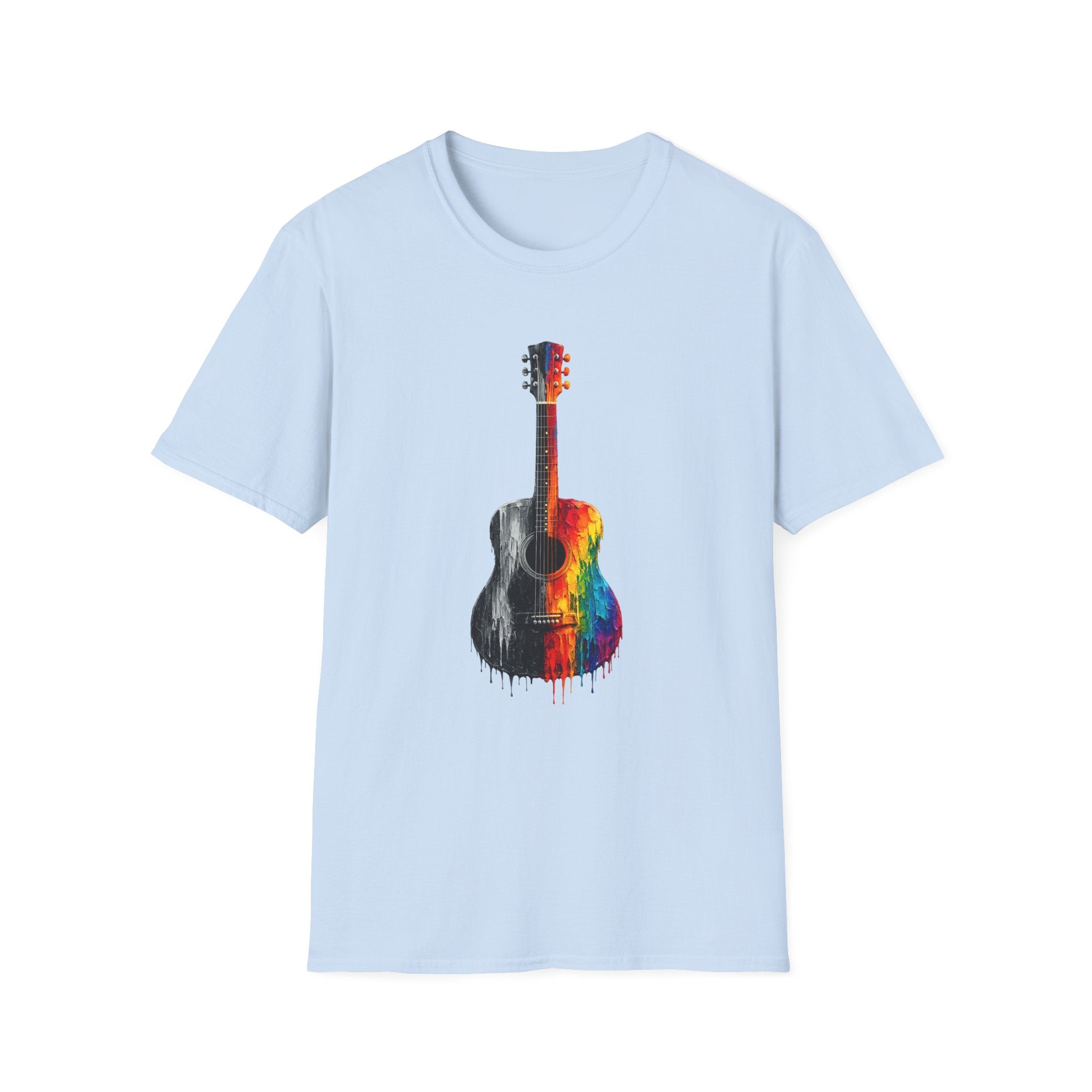 Acoustic Guitar Paint T-Shirt | Acoustic Guitar Shirt
