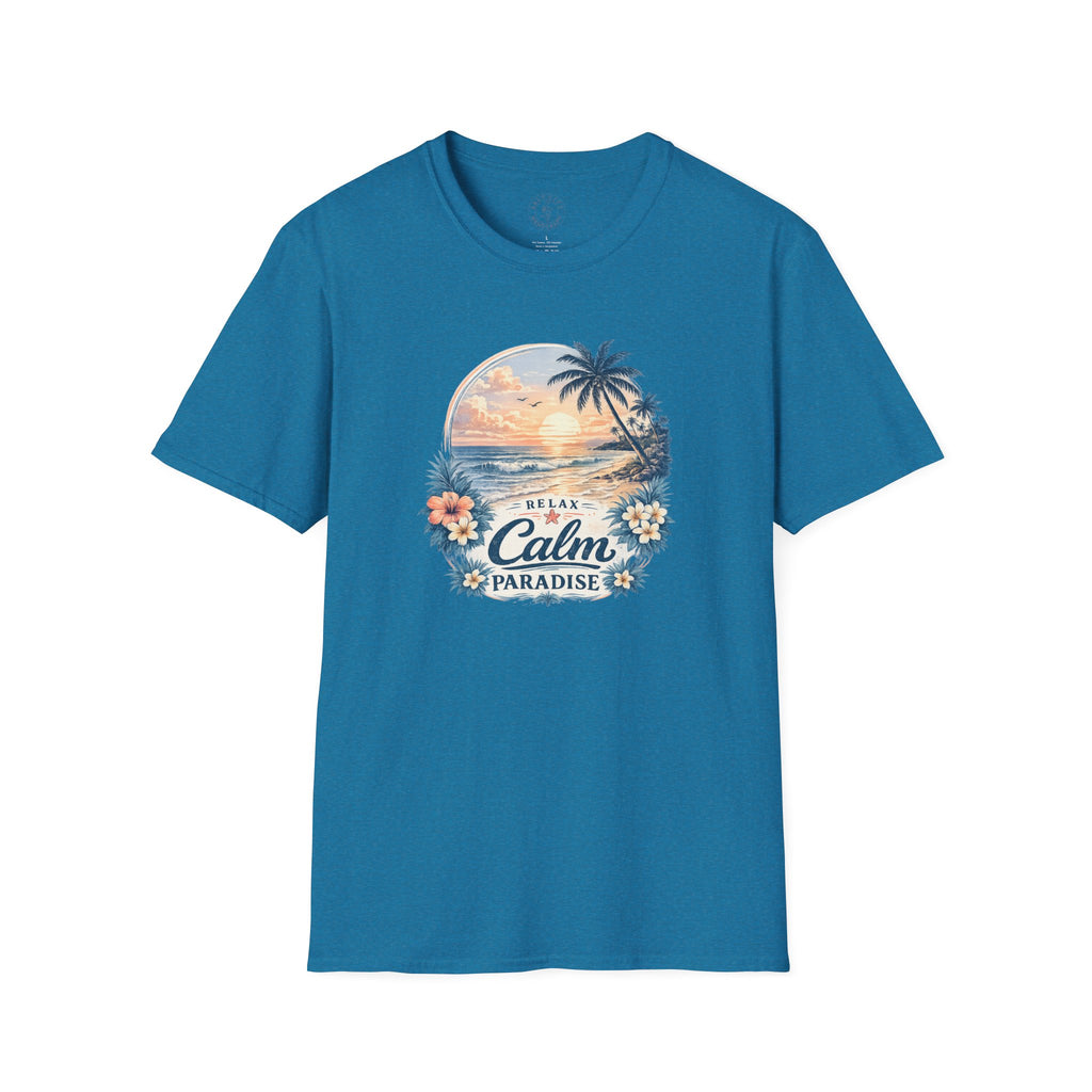 Calm Paradise Sunset T-Shirt — Tropical Beach Graphic Tee