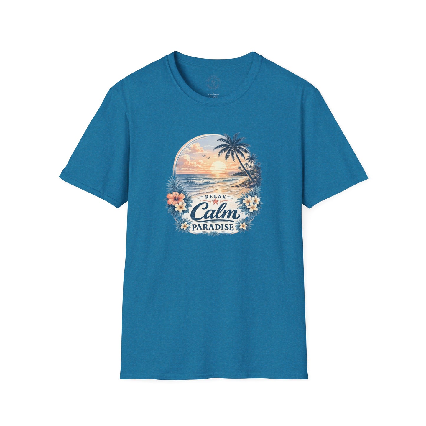 Calm Paradise Sunset T-Shirt — Tropical Beach Graphic Tee