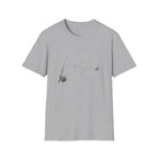 Fly Fishing T-Shirt — Minimal Fly & Rod Illustration