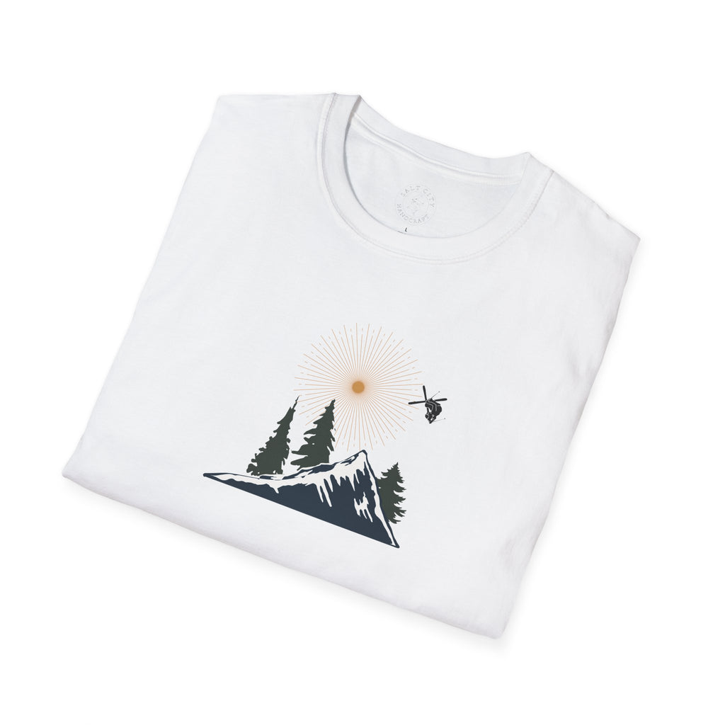 Backcountry Skier T-Shirt | Nature Minimalist Outdoor | Sunset Skier