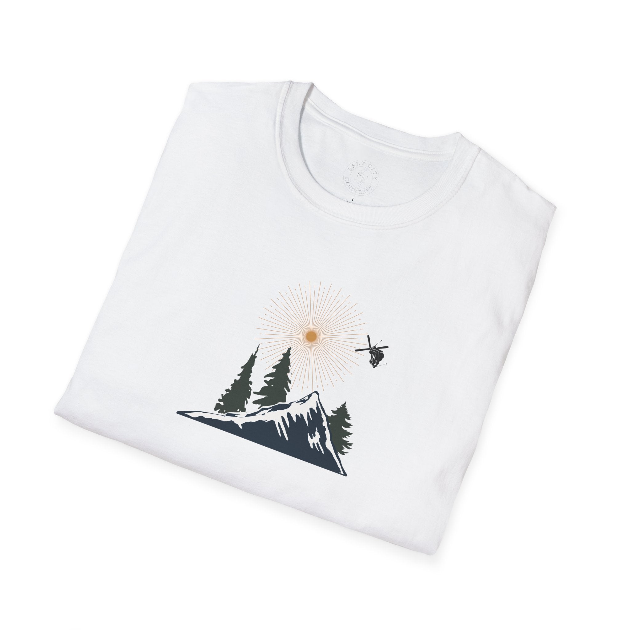 Backcountry Skier T-Shirt | Nature Minimalist Outdoor | Sunset Skier