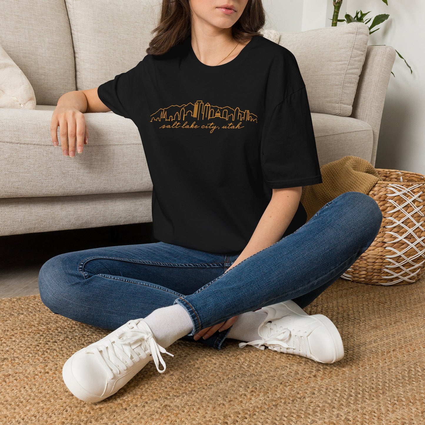 Salt Lake City Skyline T-Shirt — Minimalist Mountain City Tee