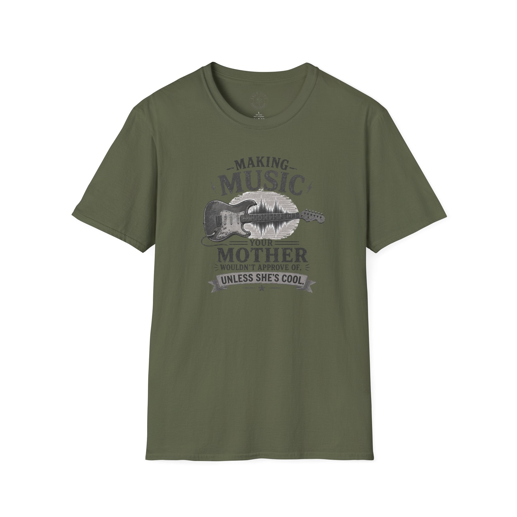 Making Music Your Mother T-Shirt — Guitar Waveform Graphic for Musicians & Funny Family Gifts