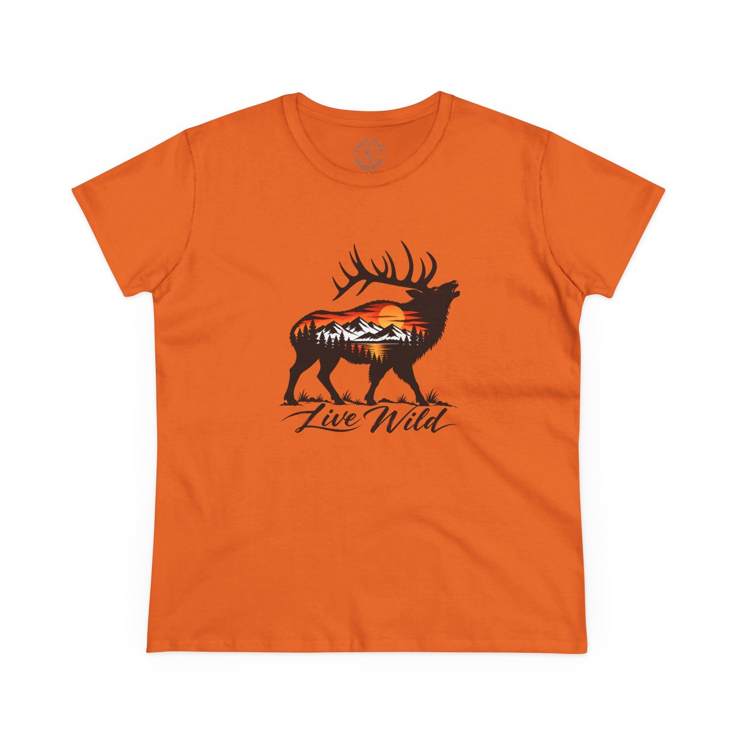 Women's Midweight Elk Cotton Tee