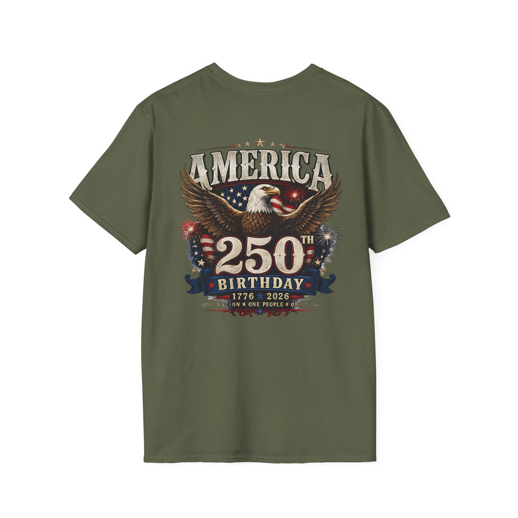 America 250th Birthday T-Shirt — Patriotic Eagle 1776–2026 Celebration Tee