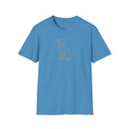 Minimal Outline Labrador T-Shirt — Simple Line Dog Tee for Pet Lovers