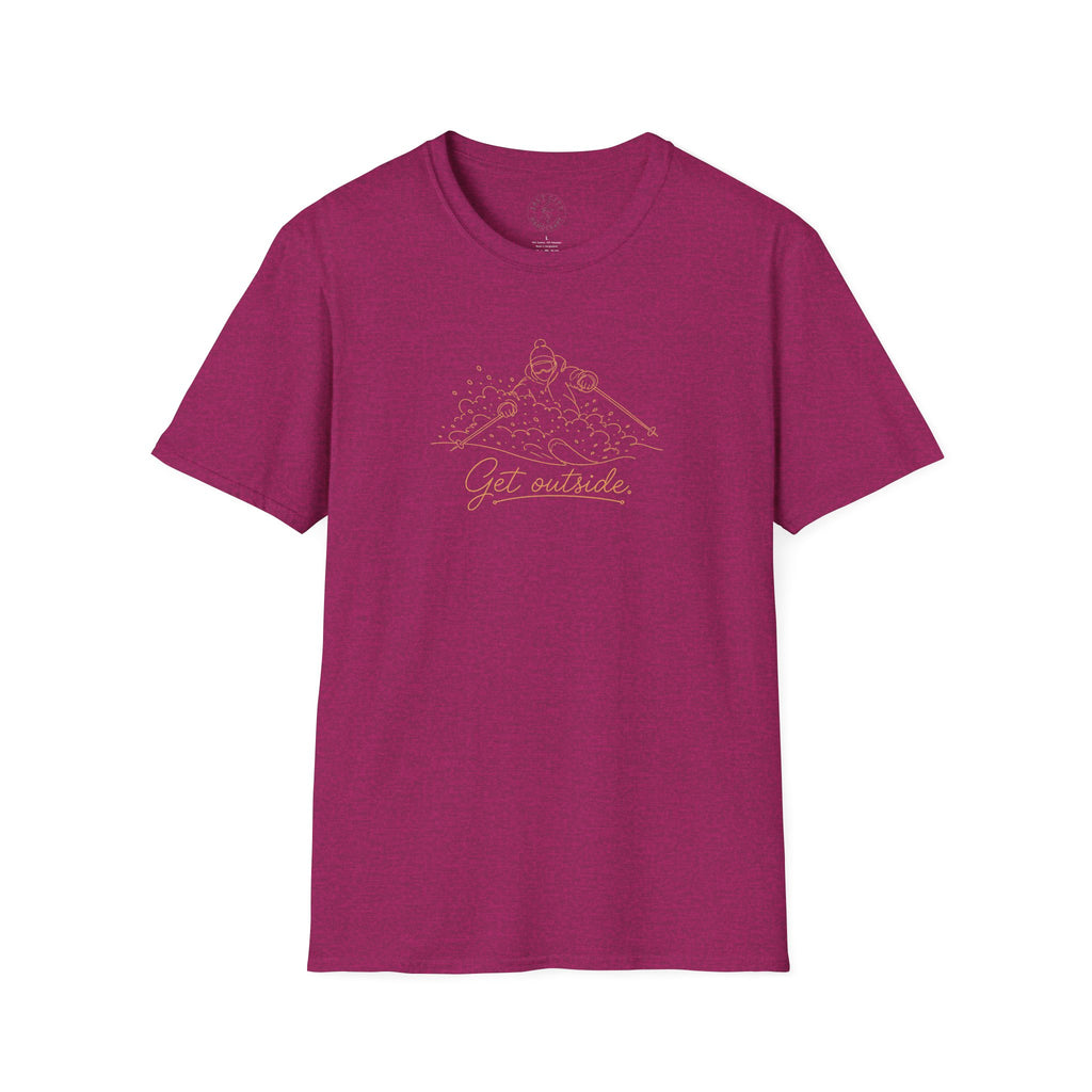 Outdoors T-Shirt — Get Outside Mountain Graphic Outdoor Adventure Tee