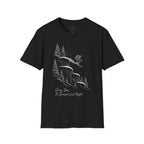Skiing Cliffside T-Shirt — "Sorry Boss, It Dumped Last Night" Ski Adventure Shirt