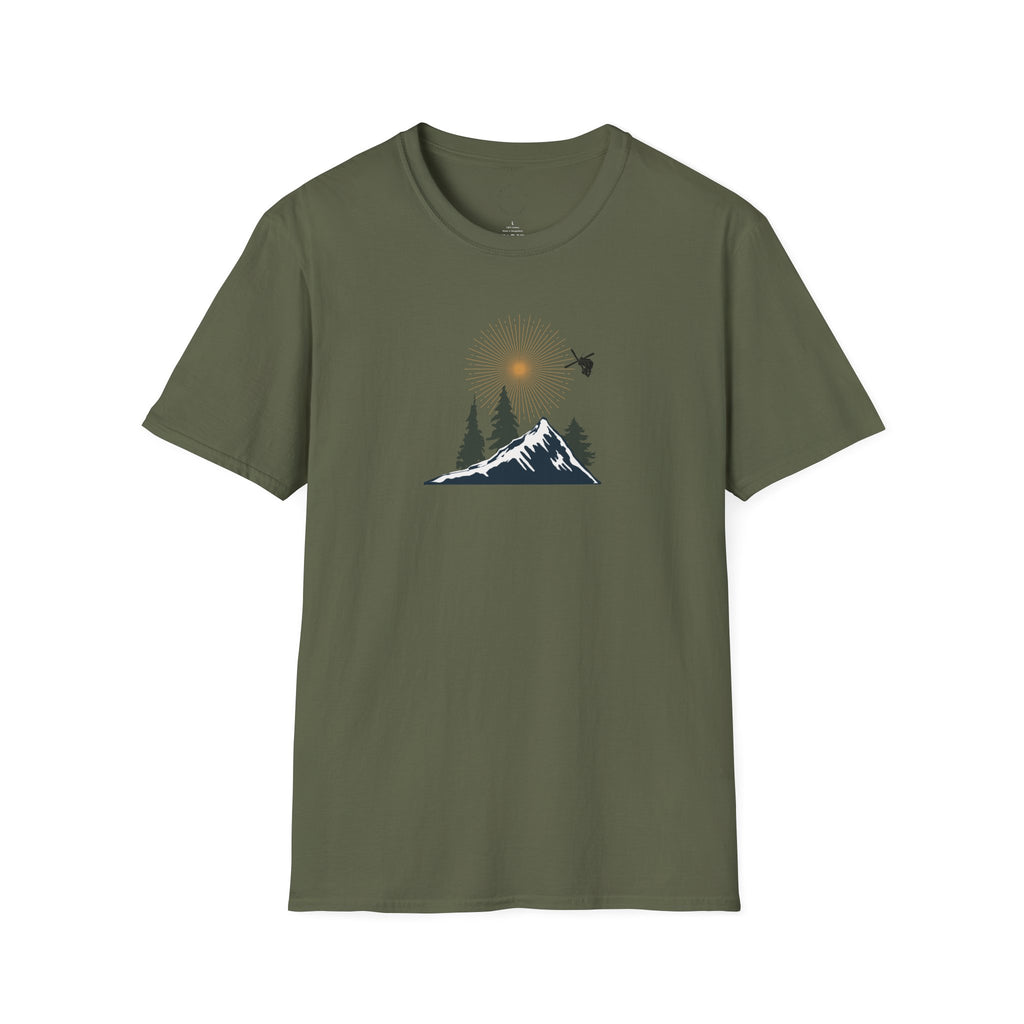 Backcountry Skier T-Shirt | Nature Minimalist Outdoor | Sunset Skier